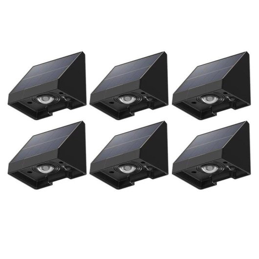 Pack 6 Lampes Solaires LED Autrucker Blanche Chaude Extérieur
