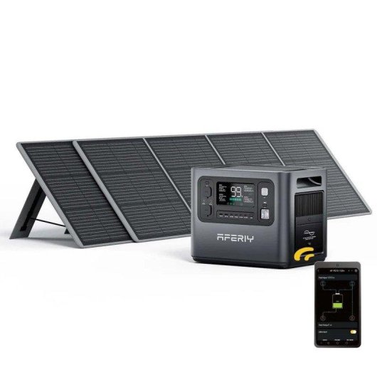 Energie-Station AFERIY P210 2048Wh 13 Anschlüsse LiFePO4 Batterie LCD-Display
