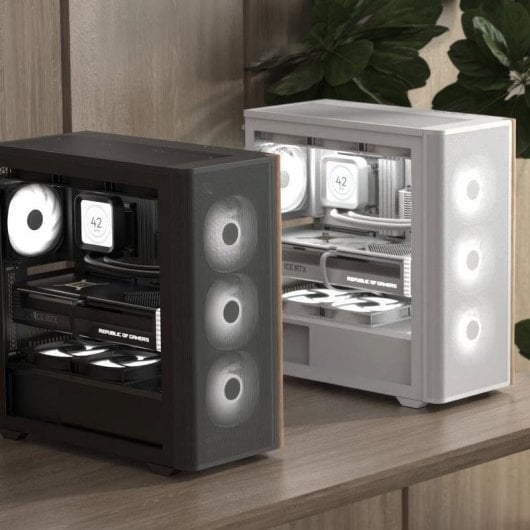 Case PC Aerocool D501A Torre Media Nera/Legno ATX