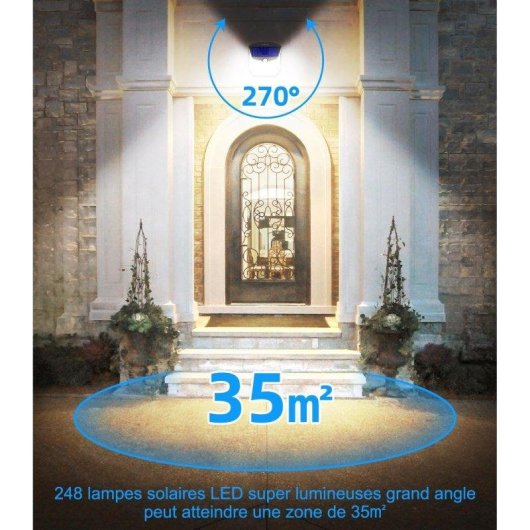 Pack Luces Solares Exteriores 248 LED Autrucker con Sensor de Movimiento IP65