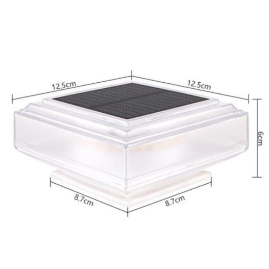 Poste de Luz Solar Autrucker Cálida para Patios, Vallas y Jardines