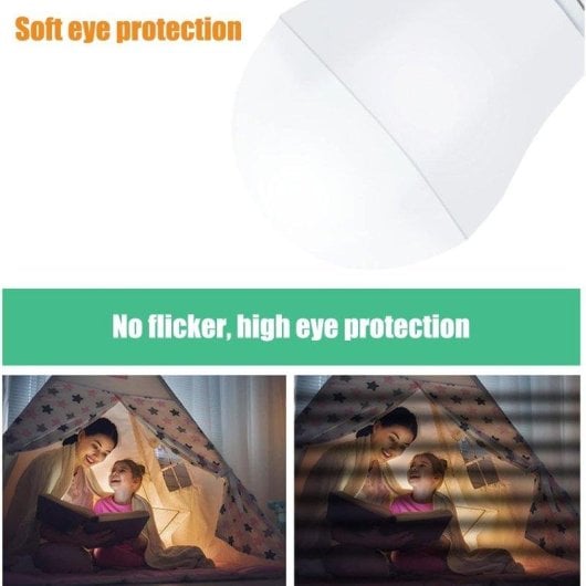 Bombilla LED Solar Recargable Autrucker Impermeable Colgante para Camping y Emergencias