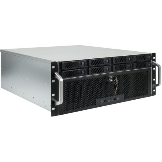 Serveur Inter-Tech 4U-4708 Rack Noir Acier 4U ATX EATX ITX Micro ATX SSI CEB EEB