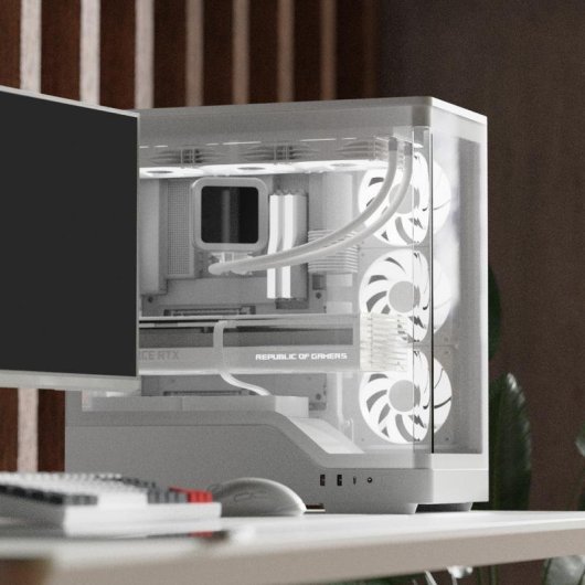 Caja PC Aerocool P500A-WT Midi Tower Blanca ATX Vidrio Templado RGB