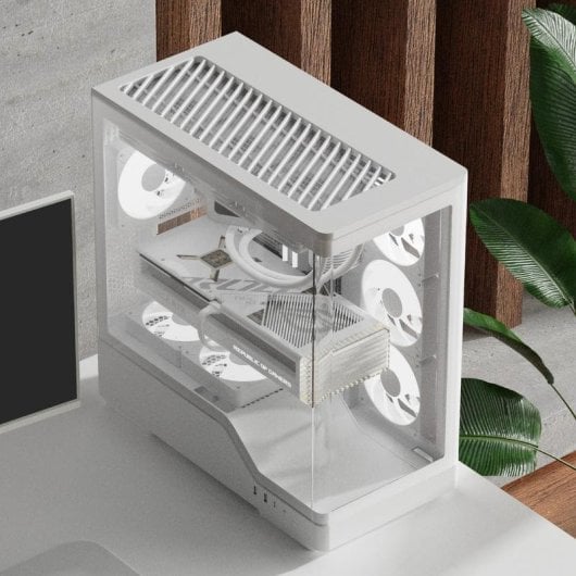 Caja PC Aerocool P500A-WT Midi Tower Blanca ATX Vidrio Templado RGB