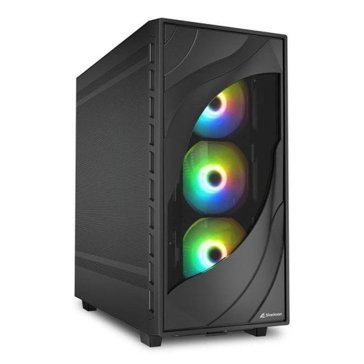 Caixa PC Sharkoon REBEL C80M RGB Midi Tower Preta ATX