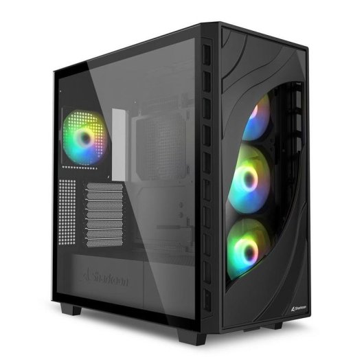 Caixa PC Sharkoon REBEL C80G RGB Preta Vidro Temperado ATX