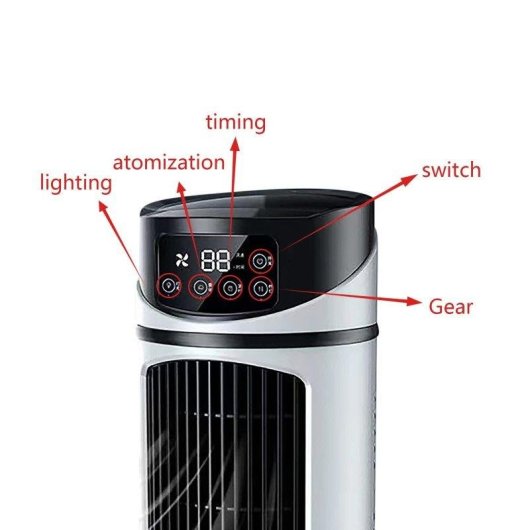 Mini USB-Ventilator Autrucker Tragbar Leise Luftbefeuchter mit Timer