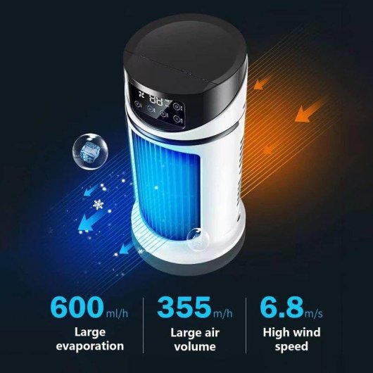 Mini USB-Ventilator Autrucker Tragbar Leise Luftbefeuchter mit Timer