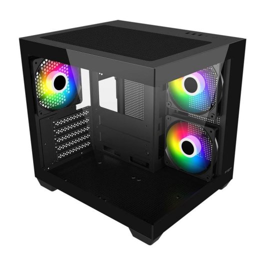 Boîtier PC FSP S140-BA Mini Tower ARGB Noir mATX/Mini-ITX Verre Trempé