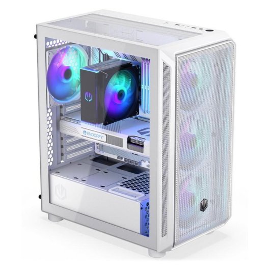 Boîtier PC Endorfy ARX 500 ARGB White Midi Tower ATX Verre Trempé