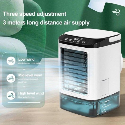 Mini USB-Luftbefeuchter-Ventilator Autrucker Tragbar Kompakt mit Nebelfunktion