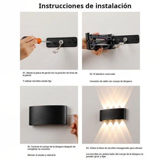 Aplique LED Autrucker 2 unités Noir IP65 3000K Aluminium