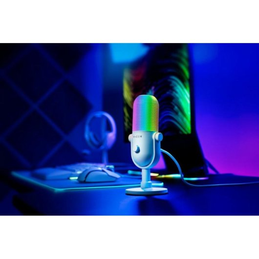 Micrófono Razer Seiren V3 Chroma USB supercardioide con iluminación RGB