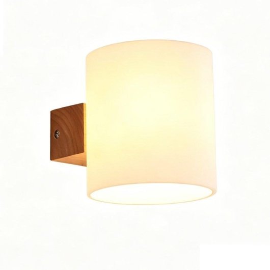 Lampe Murale Autrucker E27 avec Abat-jour en Verre