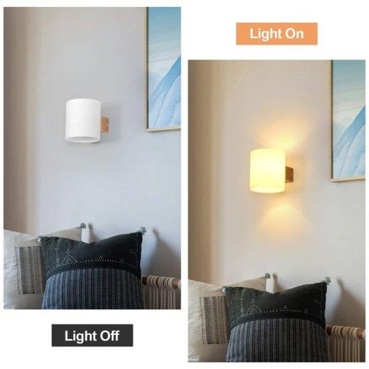 Lampe Murale Autrucker E27 avec Abat-jour en Verre