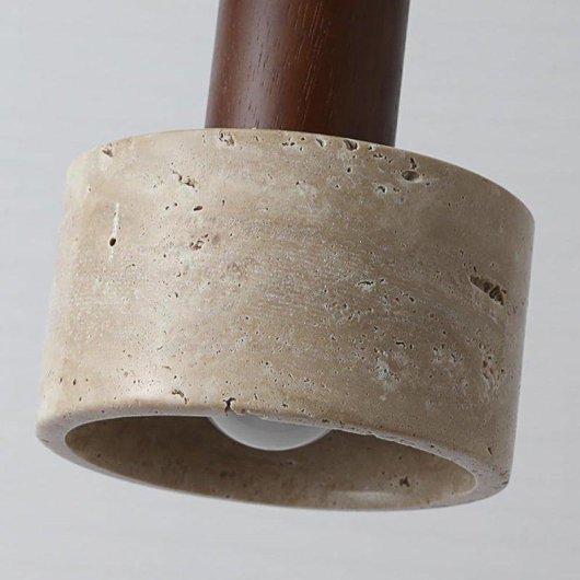 Moderne Pendelleuchte Autrucker E27 Travertin Synthetik