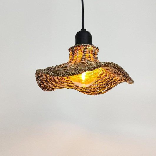 Hängelampe Bohemia Rattan Autrucker IP44 Helligkeitssteuerung Timer