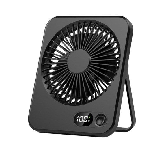 Mini Ventilador Autrucker USB 3600mAh 5 Velocidades Silencioso Pantalla LED Inalámbrico Portátil