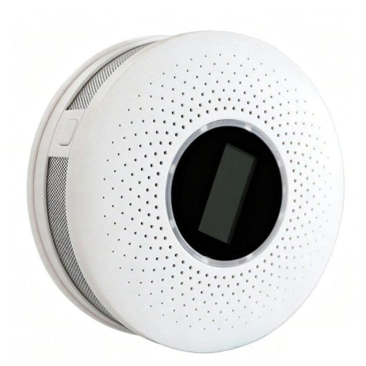 Detector de Humo y Gas Autrucker Detección Doble Alarma LCD Inalámbrico