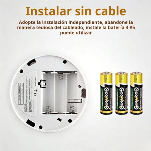 Detector de Humo y Gas Autrucker Detección Doble Alarma LCD Inalámbrico