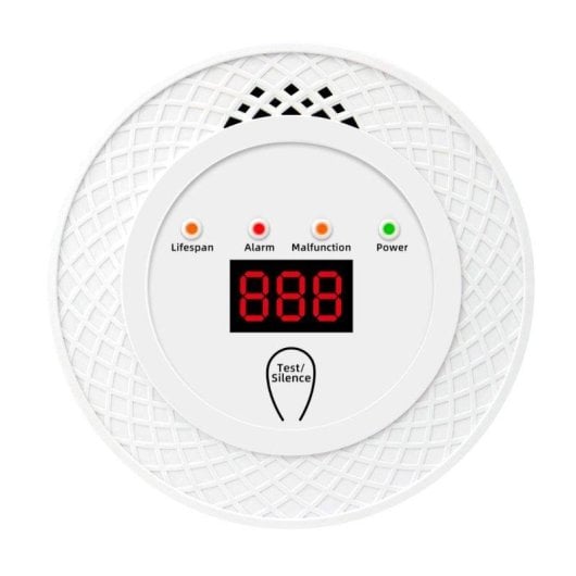 Rilevatore di fumo e gas Autrucker Monitoraggio continuo Allarme e display digitale
