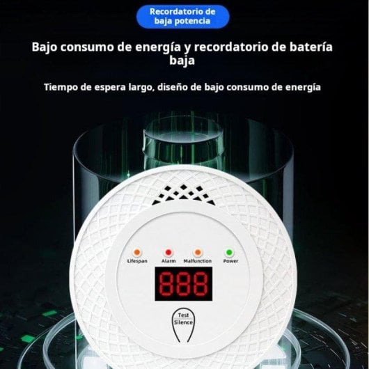 Rilevatore di fumo e gas Autrucker Monitoraggio continuo Allarme e display digitale