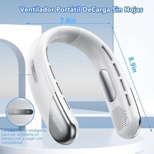 Mini Nackenventilator Autrucker 5 Stufen Bladeless 2400mAh USB-C Ultra Leise