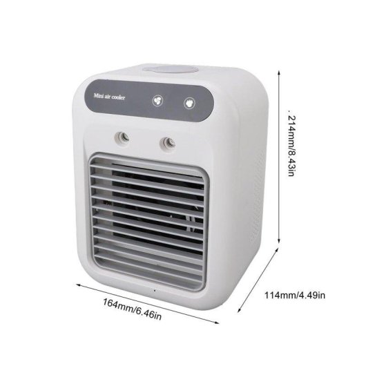 Mini Ventilador Humidificador Autrucker USB 500ml 3 Velocidades Ultra Silencioso Portátil