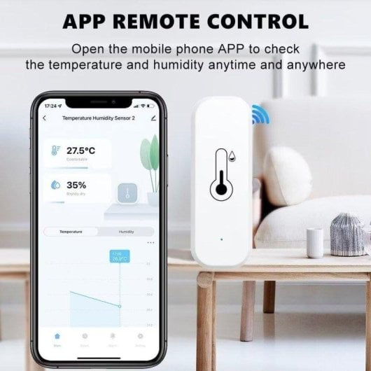 Sensor de temperatura y humedad Autrucker Wifi alta precisión Alexa Google Home