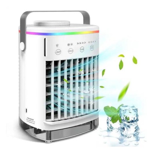Mini USB-Ventilator Autrucker 4 Stufen 7 LED-Farben 700ml Wassertank Oszillierend