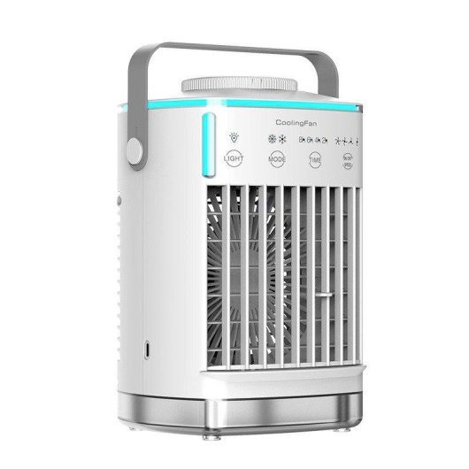 Mini USB-Ventilator Autrucker 4 Stufen 7 LED-Farben 700ml Wassertank Oszillierend