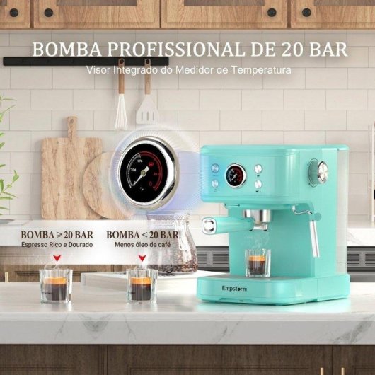Máquina de café expresso semiautomática Rolipo Em_04 1,5 L 20 Bares azul