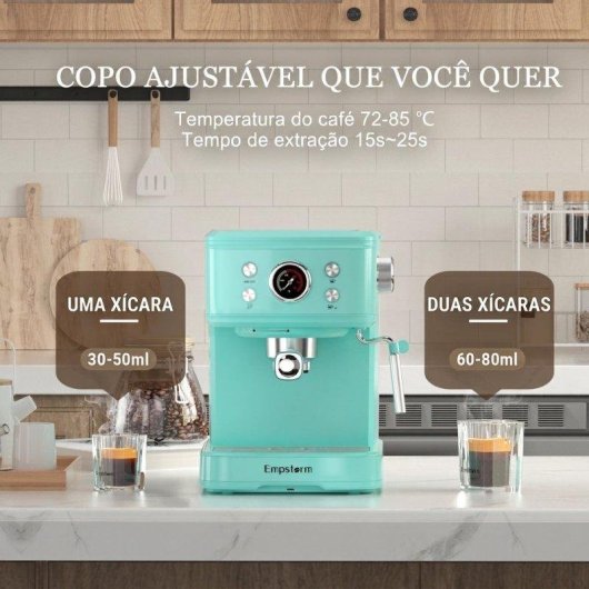 Máquina de café expresso semiautomática Rolipo Em_04 1,5 L 20 Bares azul