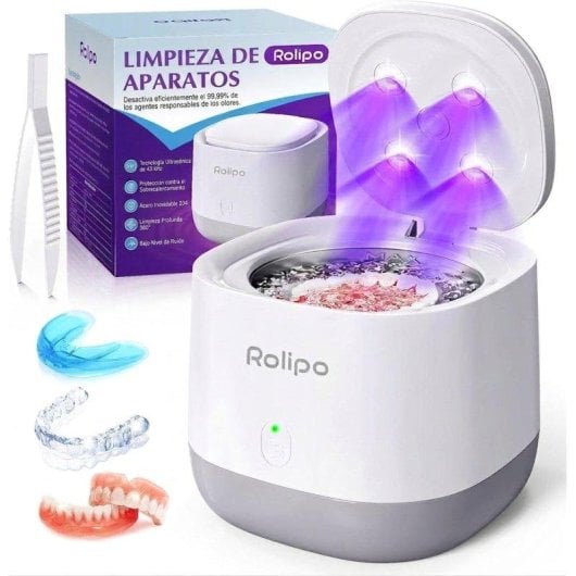Limpiador Ultrasónico Rolipo Rayos Ultravioleta 320ml 45khz Desinfecção Branco