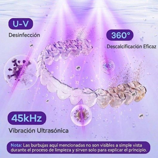 Limpiador Ultrasónico Rolipo Rayos Ultravioleta 320ml 45khz Desinfecção Branco