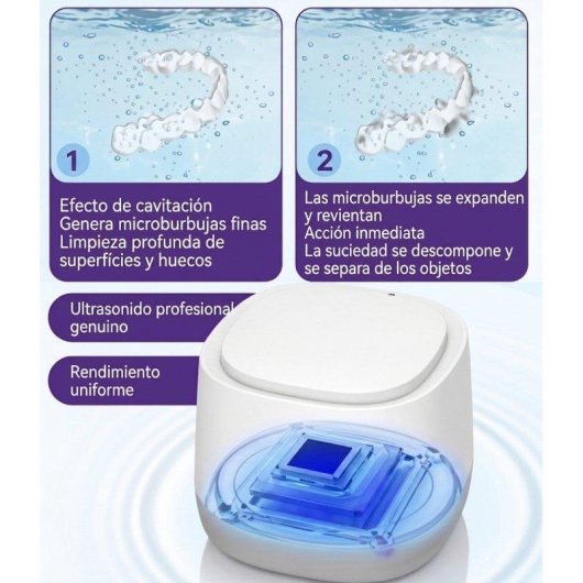 Limpiador Ultrasónico Rolipo Rayos Ultravioleta 320ml 45khz Desinfecção Branco