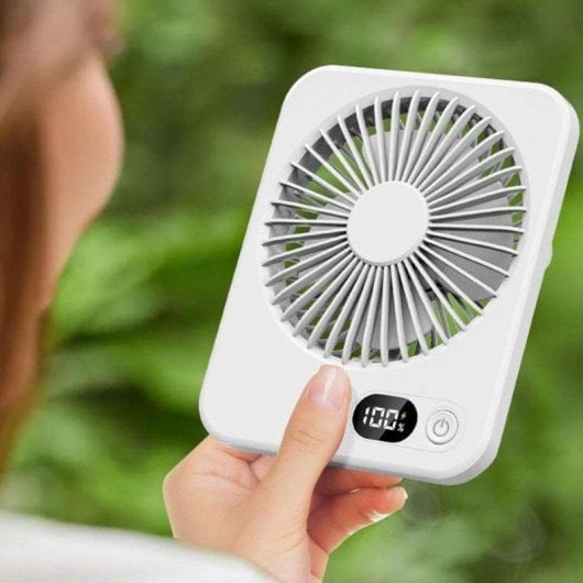 Mini Ventilador Autrucker 3600mAh 5 Velocidades Ultra Silencioso Pantalla LED Inclinación 180°
