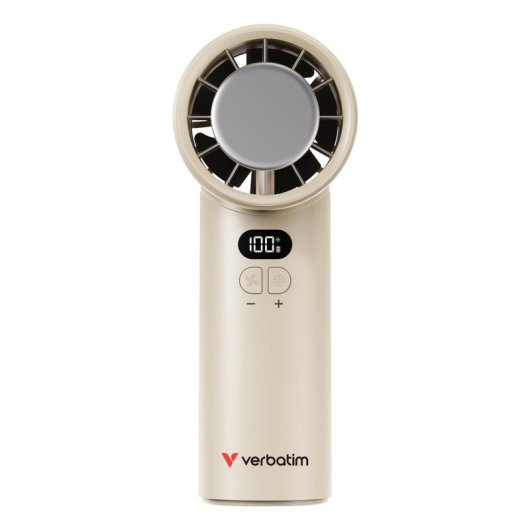 Mini Ventilateur de Main Verbatim Cool 'n' Go Ice Touch 8W 3 Vitesses Batterie Rechargeable Disque Refroidissant