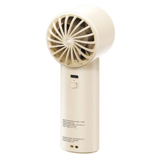 Mini Ventilateur de Main Verbatim Cool 'n' Go Ice Touch 8W 3 Vitesses Batterie Rechargeable Disque Refroidissant