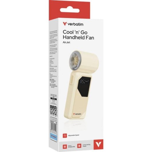 Mini Ventilatore Portatile Verbatim Cool 'n' Go AirJet 6W 4 Velocità LED