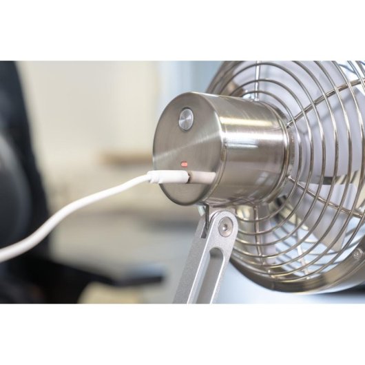 Mini Ventilador Unold 86705 Steel Flex 4W 3 Velocidades Inalámbrico Recargable Cabezal Inclinable