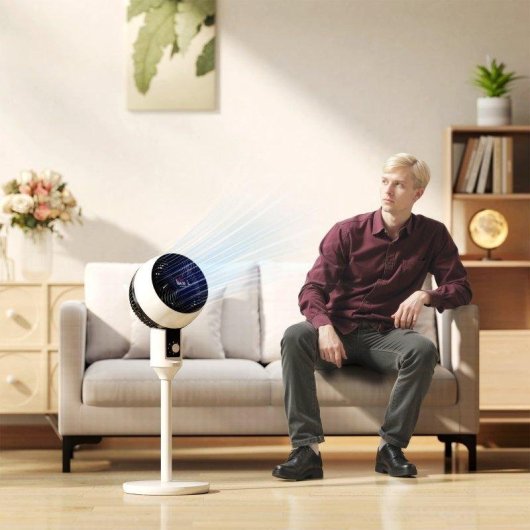 Ventilatore da Pavimento Rolipo 45W 3 Velocità Oscillante 70° Inclinabile