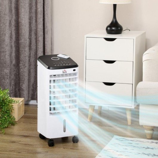 Climatizzatore Evaporativo Portatile Rolipo 65W 3,5L 3 Velocità Telecomando LED