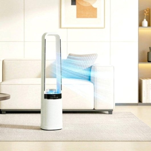 Ventilatore a Colonna Senza Pale Rolipo 36 dB 94 cm LED Silenzioso con Telecomando