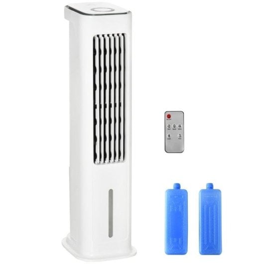 Ventilatore a Colonna Evaporativo Rolipo 75W 3 Velocità Telecomando Serbatoio 5L Oscillazione 60°