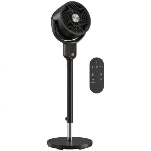 Ventilador de Pie Rolipo 8 Velocidades Oscilación 3D Ultra Silencioso con Mando y Aromaterapia