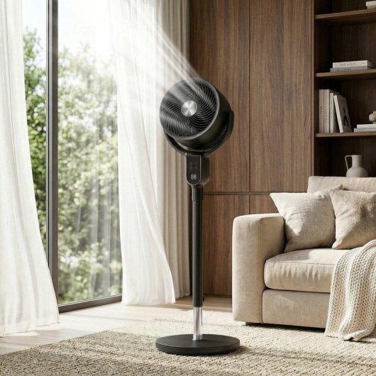 Ventilador de Pie Rolipo 8 Velocidades Oscilación 3D Ultra Silencioso con Mando y Aromaterapia
