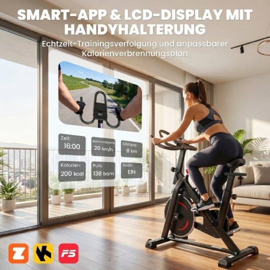 Bicicleta Estática Rolipo Magnetorresistencia 120kg App Wifi