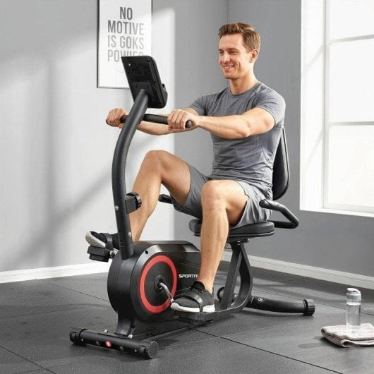 Bicicleta Estática Rolipo Reclinable 8 Velocidades con Pulsómetro LCD